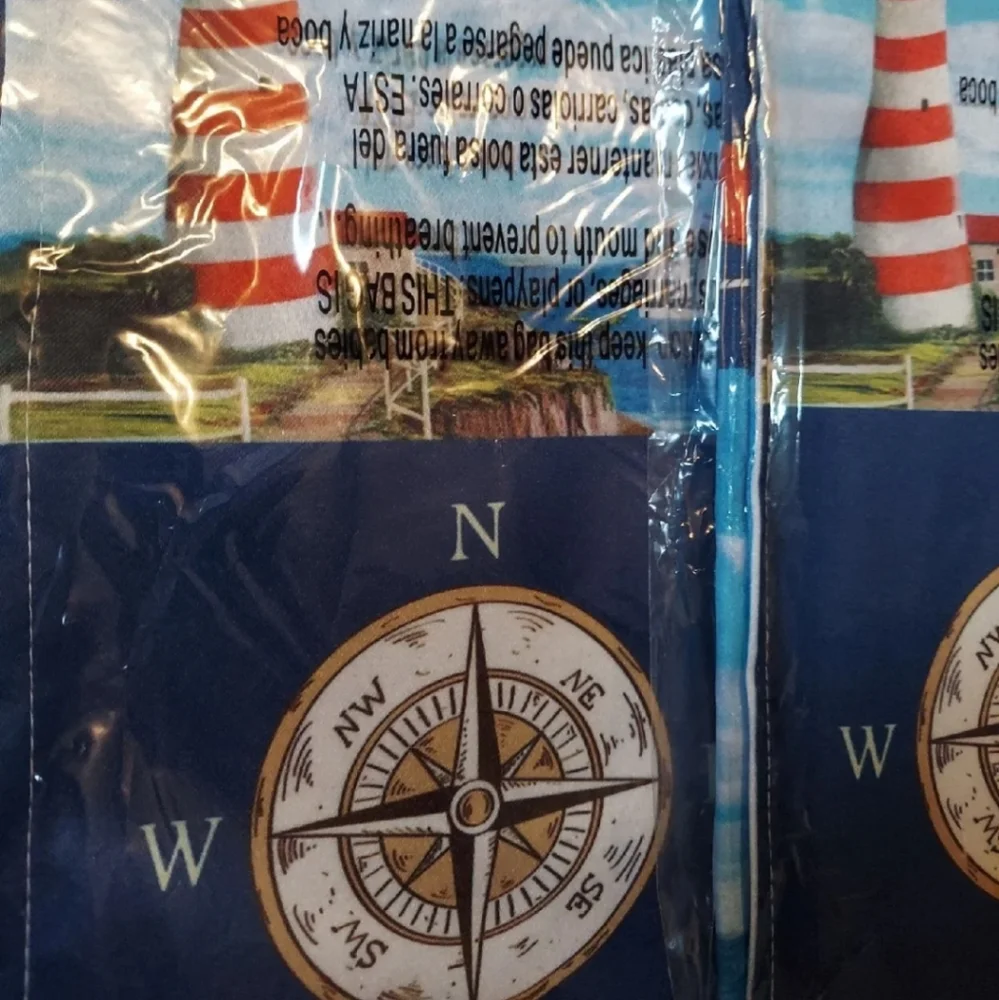 Longshore Tides Nantucket Coastal Window Valance SET Seafarer BNWT RETIRED $120